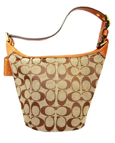 A tall Coach purse